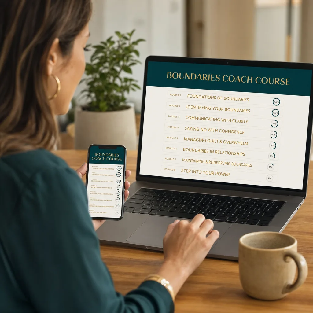 The complete course: 8 modules and 42 lessons in the Limina platform